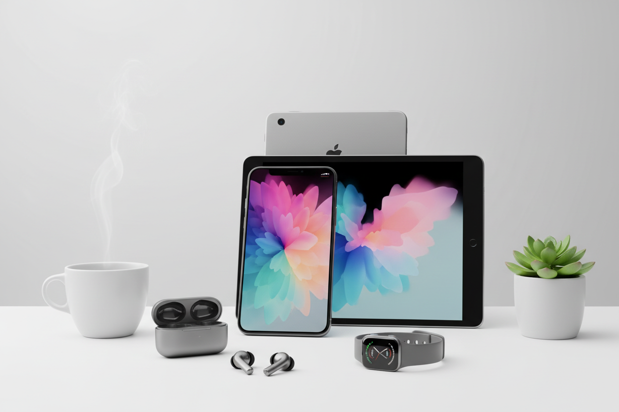 An inovatetech store that sell modern techs for daily styles with pictures templates 